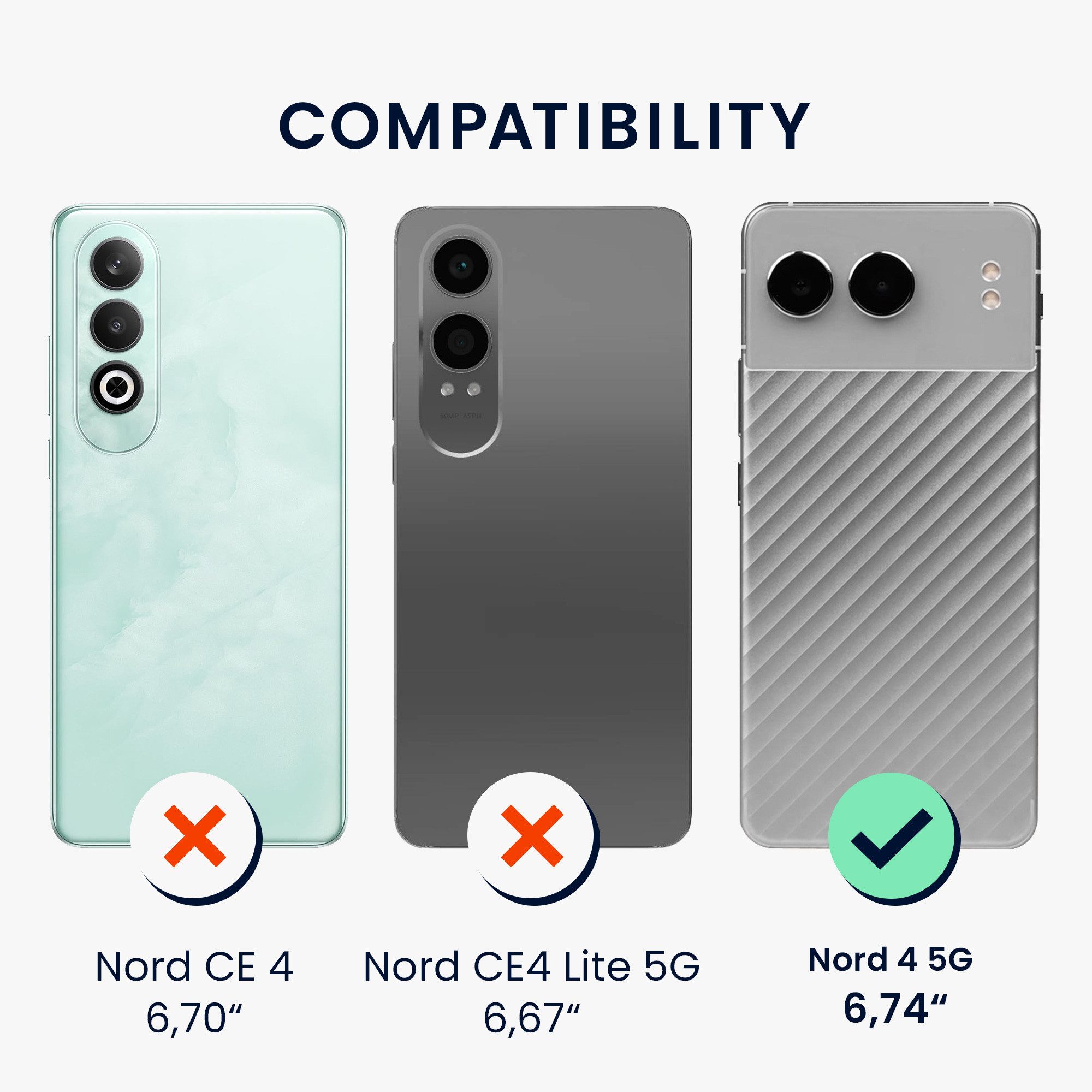 kwmobile Handyhülle Handyhülle für OnePlus Nord 4 5G Hülle, Weiches Handy Silikon Case - Schutzhülle Cover