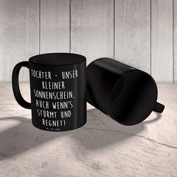 Mr. & Mrs. Panda Tasse Tochter Sonnenschein - Schwarz - Geschenk, Tasse Sprüche, Vatertag, M, Keramik, Langlebige Designs