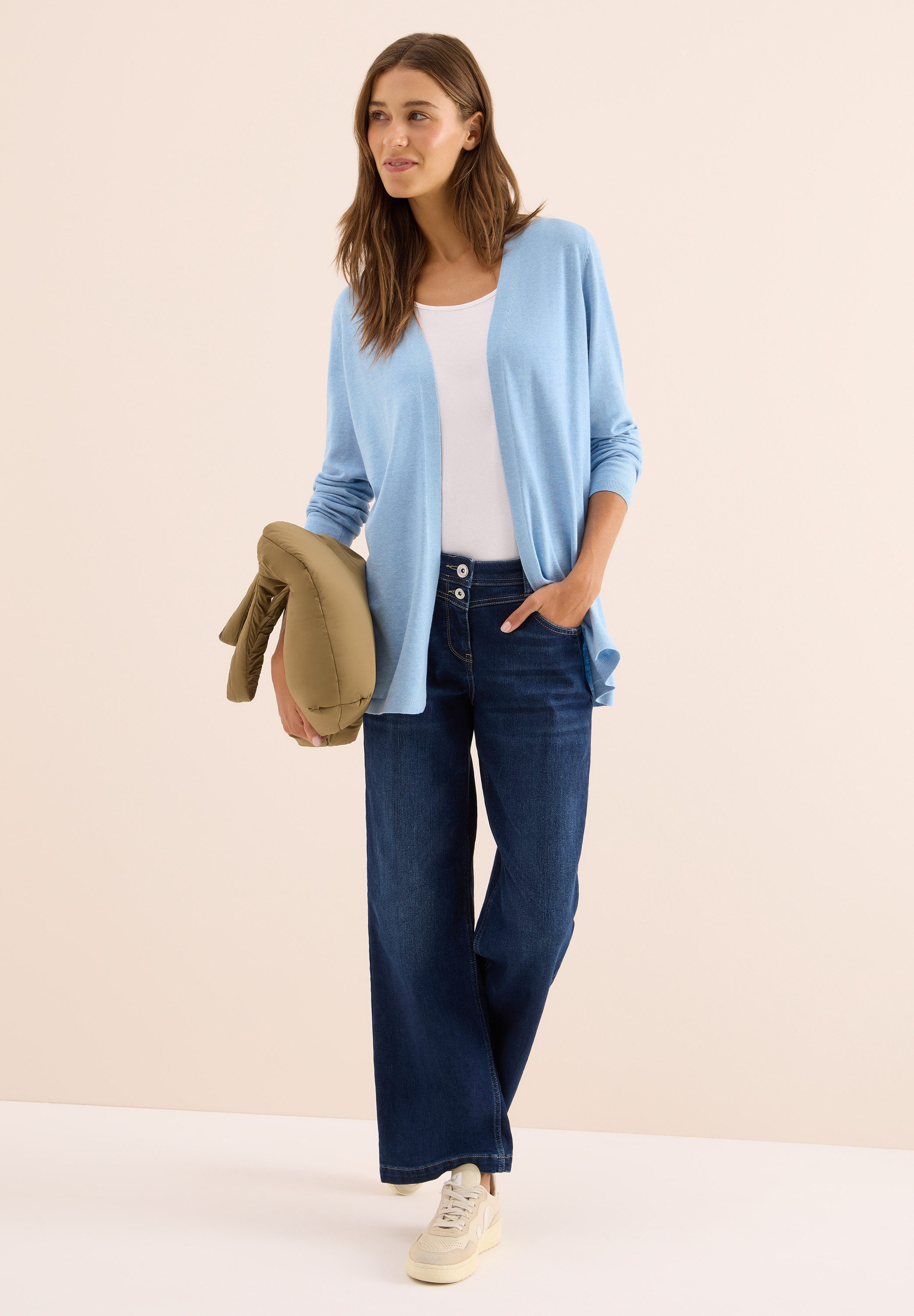 CECIL Longstrickjacke im soften Baumwoll-Mix