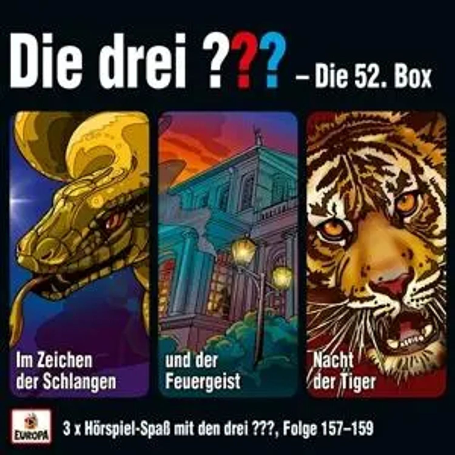Hörspiel Die drei ??? Box 52. (Folgen 157 - 159)
