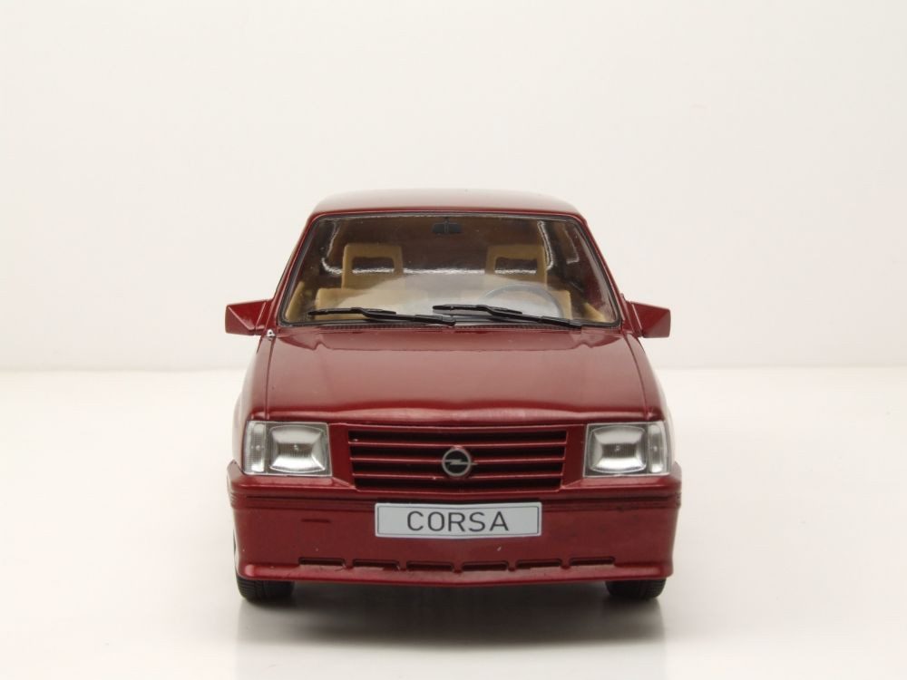 MCG Modellauto Opel Corsa A Custom 1983 dunkelrot metallic, Maßstab 1:18