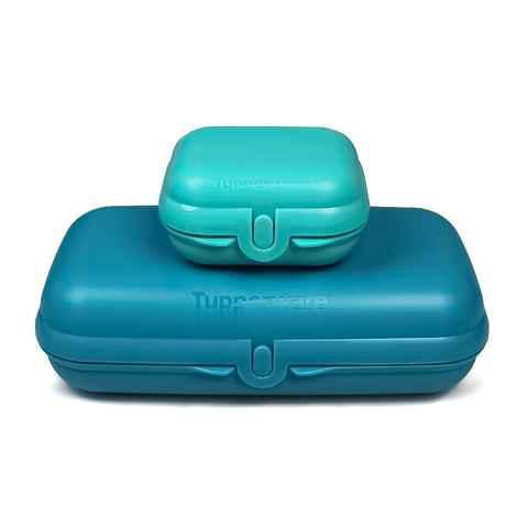 TUPPERWARE Lunchbox TUPPERWARE To Go Mini-Twin helltürkis Gr. 1 + Maxi Twin türkisgrün