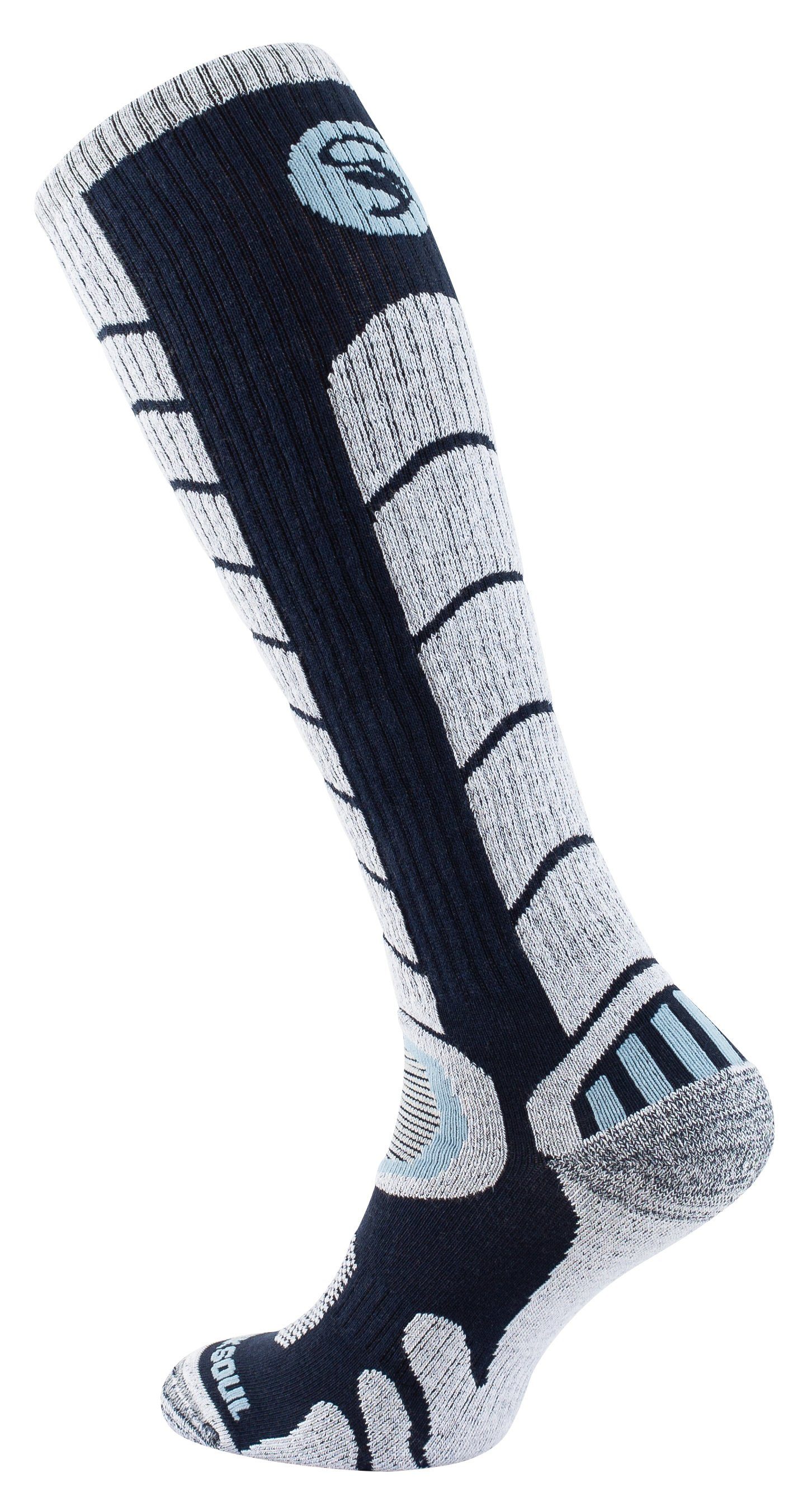 & Marine Paar 2 2 Paar Ski Snowboard Stark mit Socken Skisocken Spezialpolsterung, Soul®