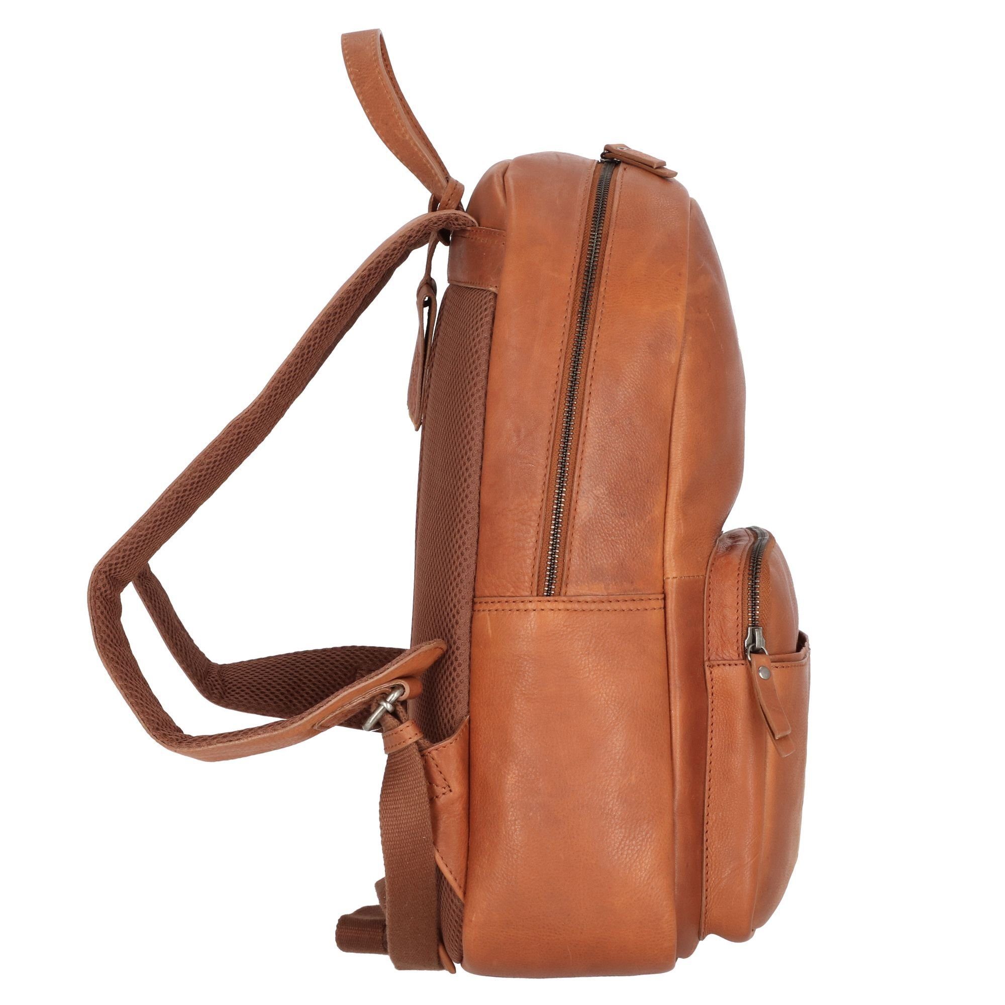 Daypack cognac Leder Antique Avery, Burkely