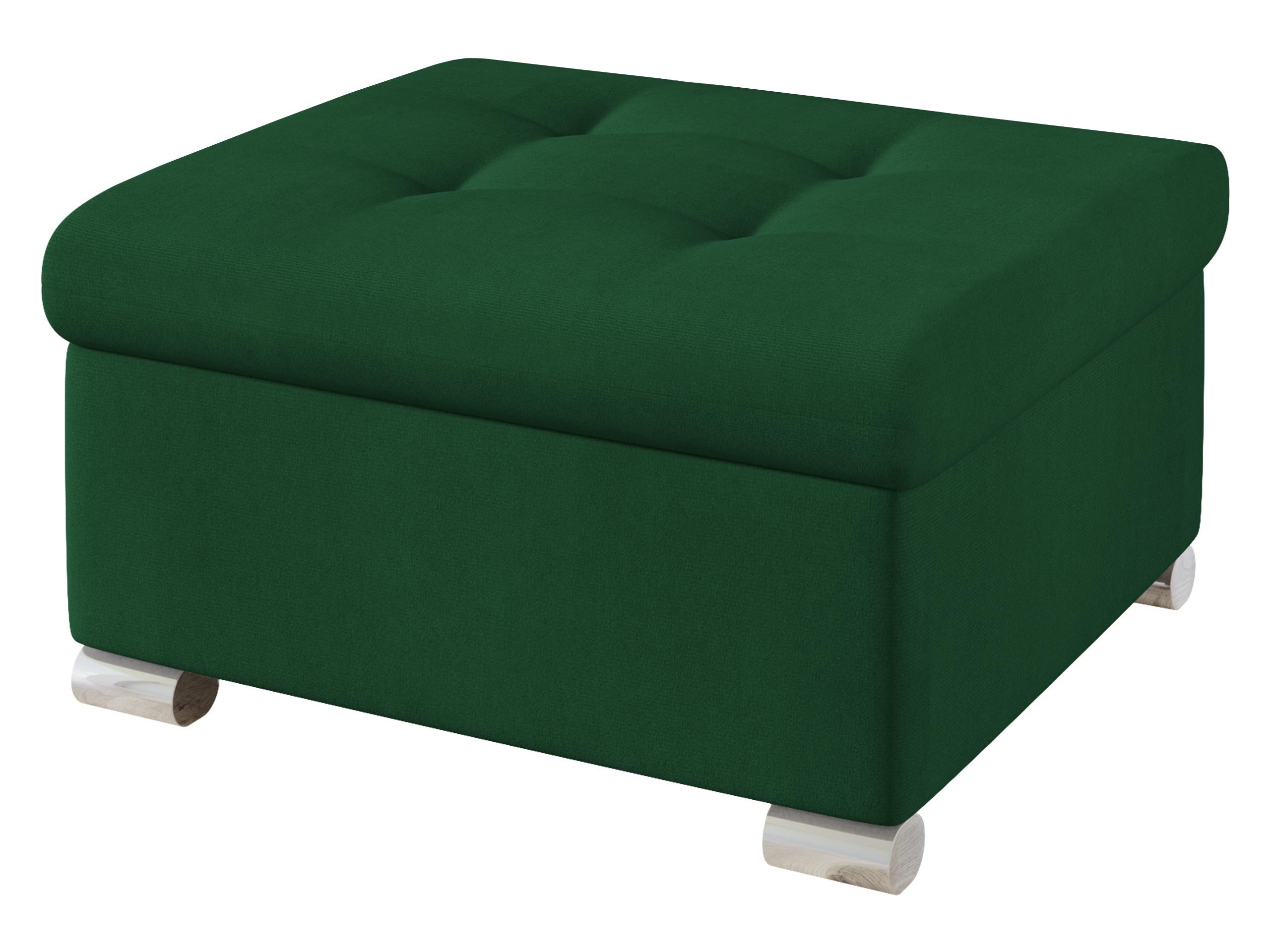 MIRJAN24 Polsterhocker Niko Klein, Silber Füße, 70x68x41 cm