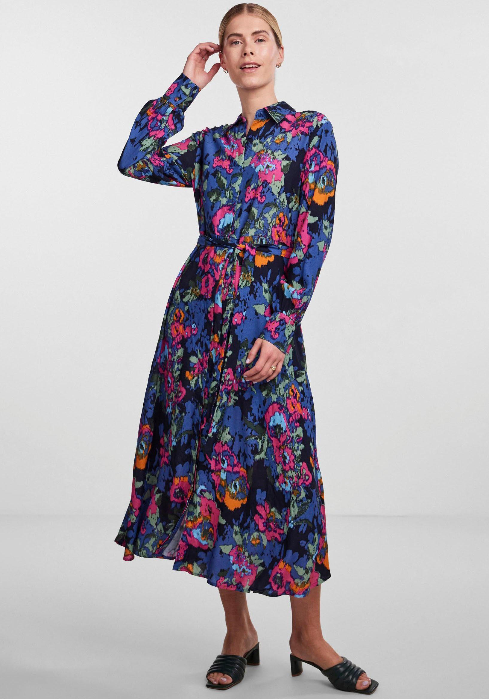 Y.A.S NOOS SHIRT YASFIMA Hemdblusenkleid DRESS S. garden LS aop LONG topiary