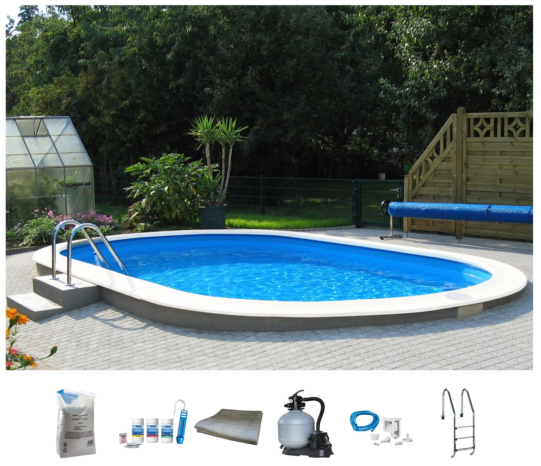 my POOL BWT Ovalpool Premium (Set), 7-tlg., BxLxH: 360x737x150 cm