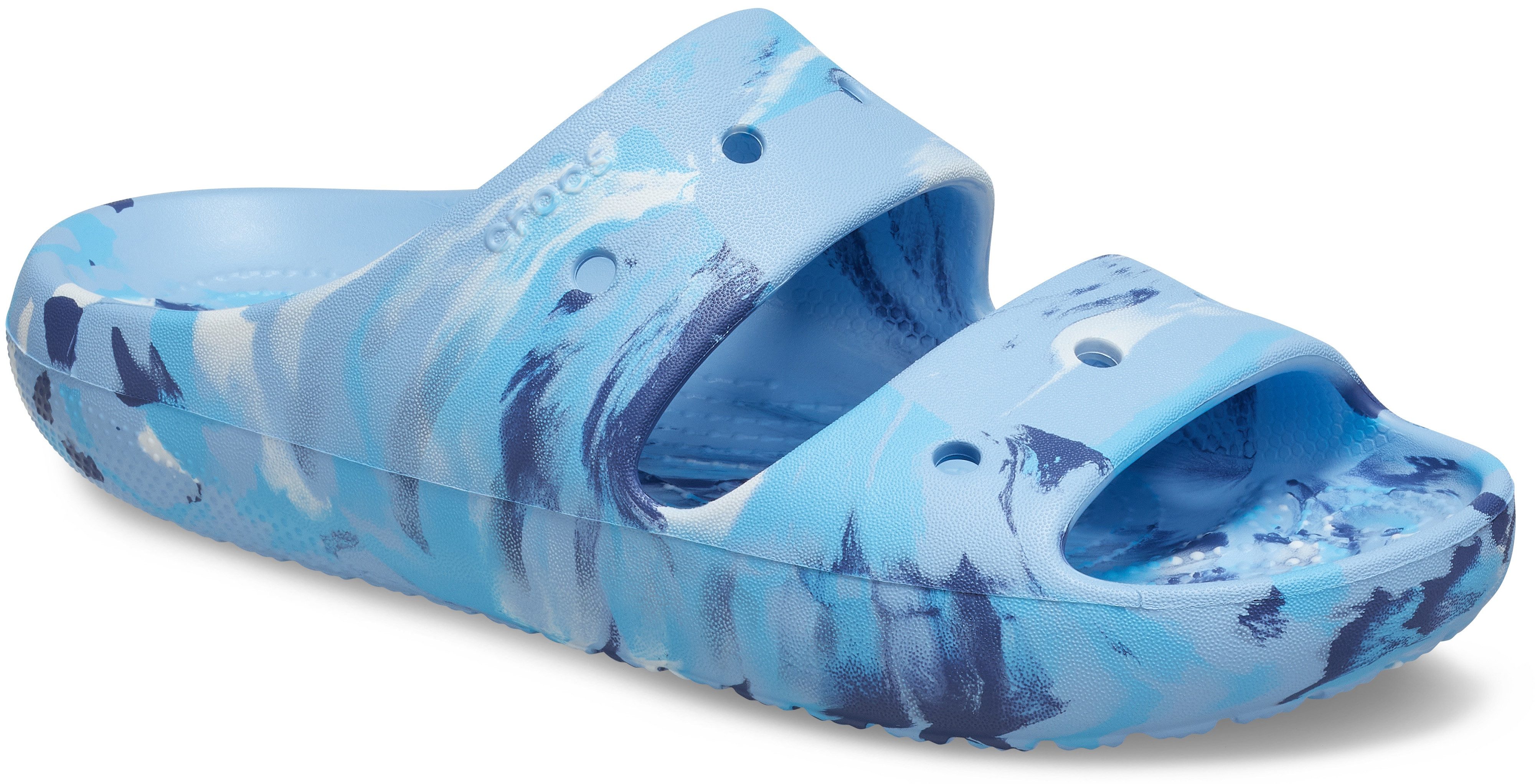 Crocs Classic Marbled Sandal Pantolette mit Tieffußbett günstig online kaufen