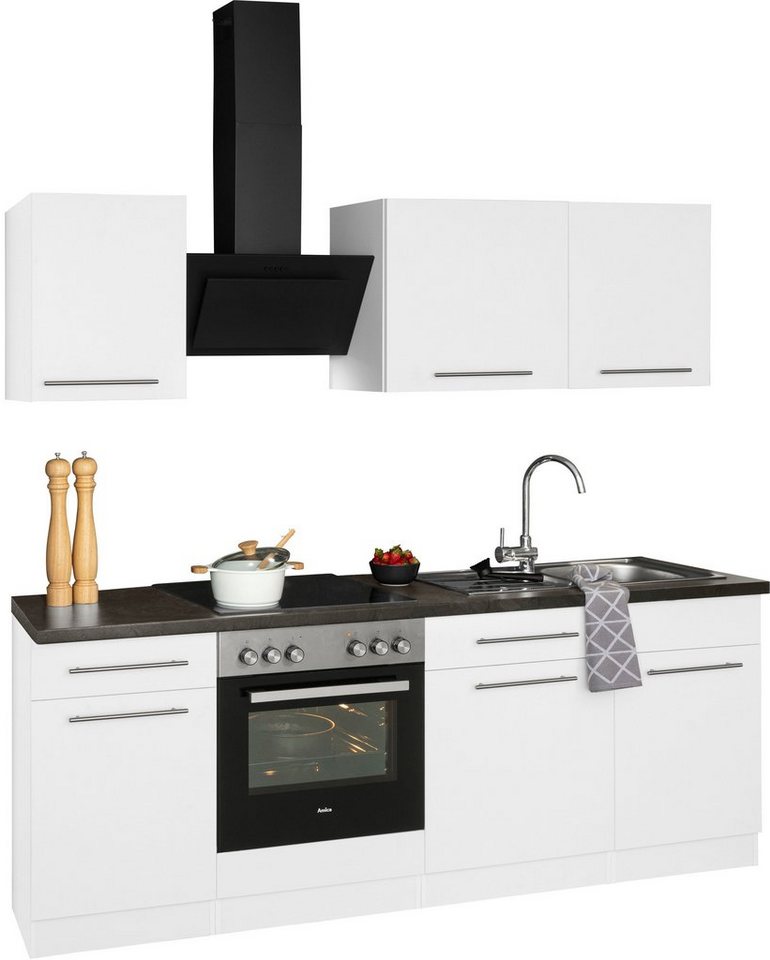 wiho Küchen Küchenzeile Unna, ohne E-Geräte, Breite 220 cm, Wahlweise mit  Aufbauservice