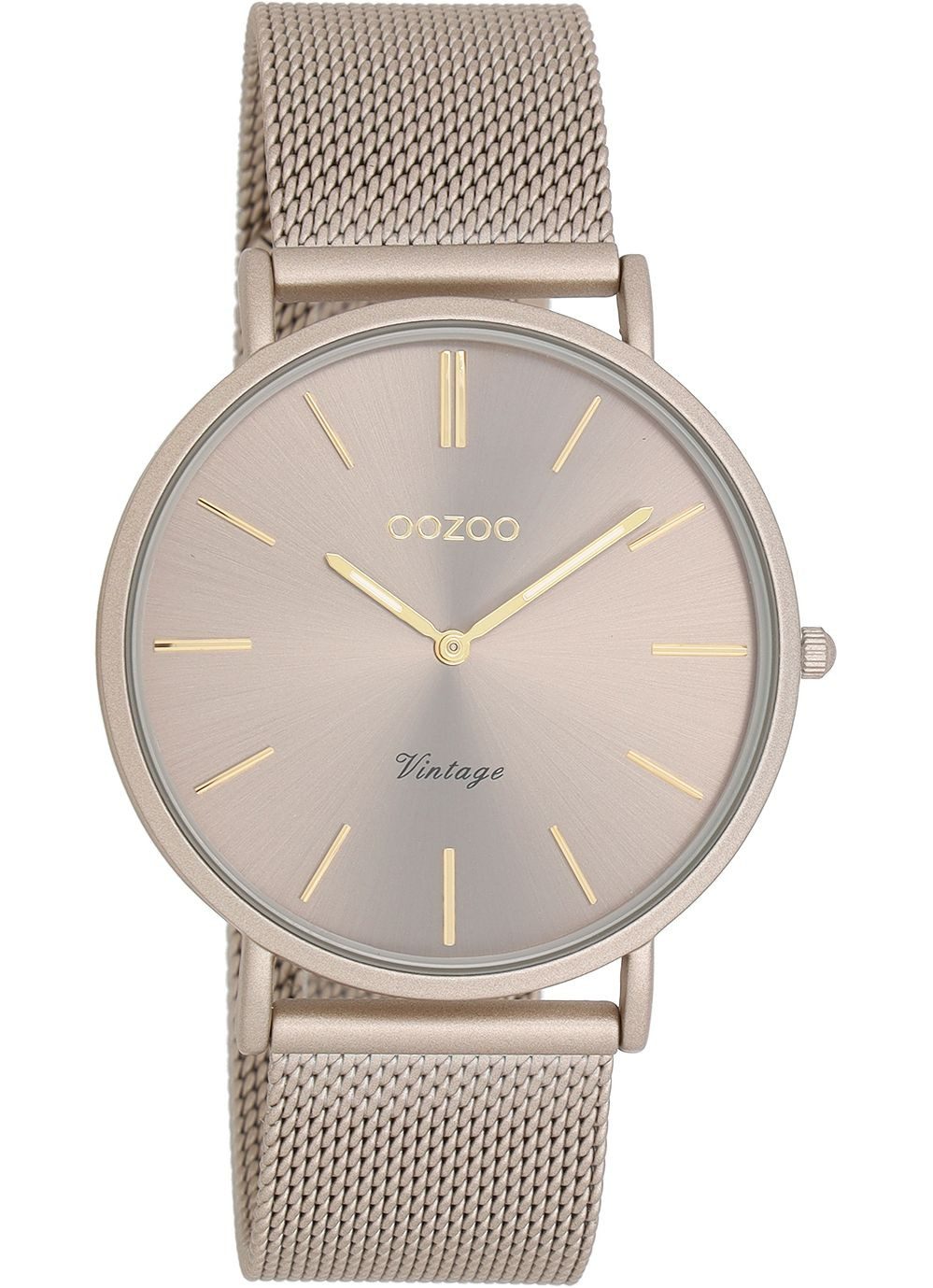 OOZOO Quarzuhr Vintage Armbanduhr C20336 Taupe Milanaiseband 40 mm C20336 günstig online kaufen