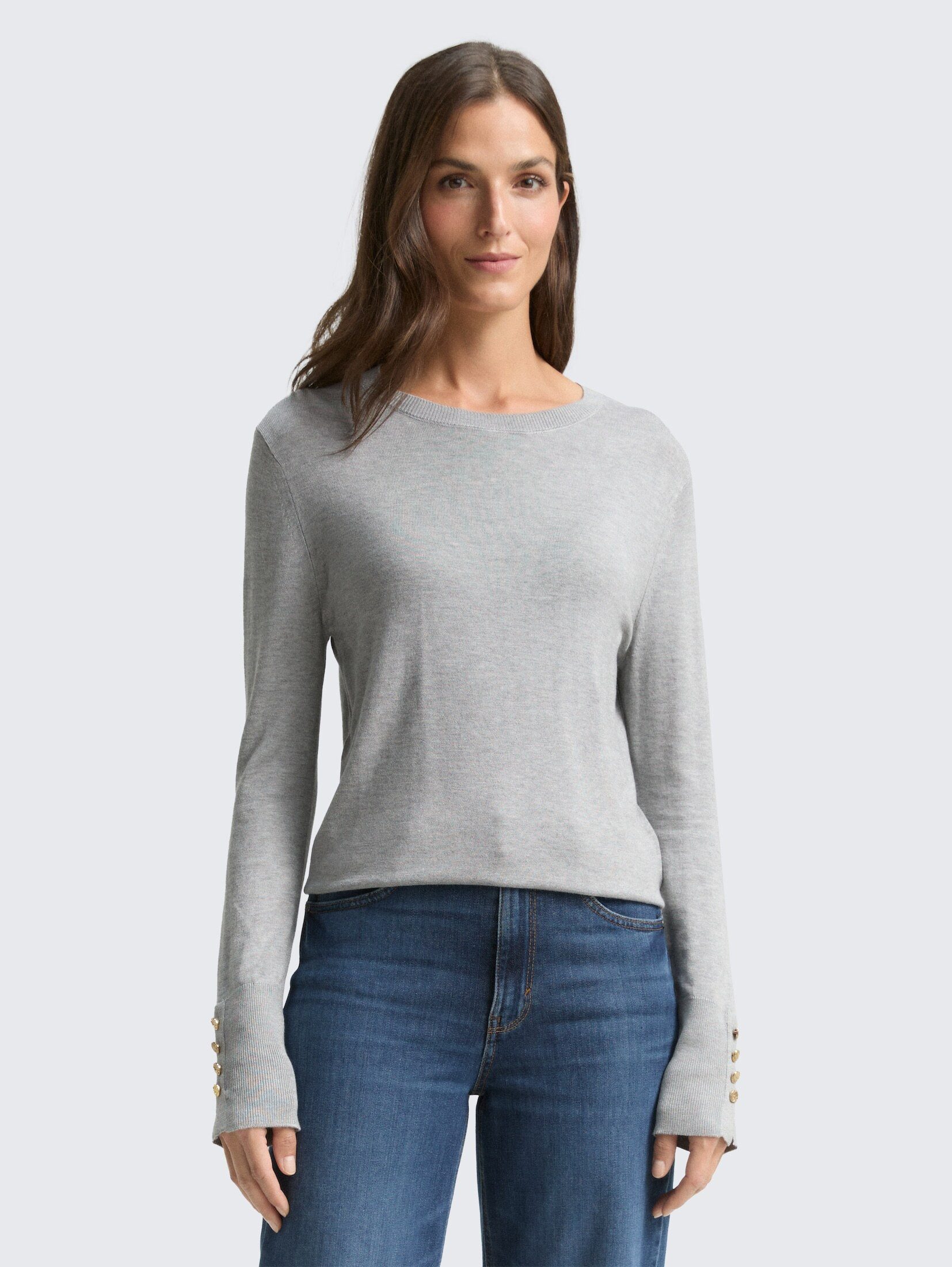 TOM TAILOR Strickpullover Pullover & Strickjacken Strickpullover mit Knopf-Details