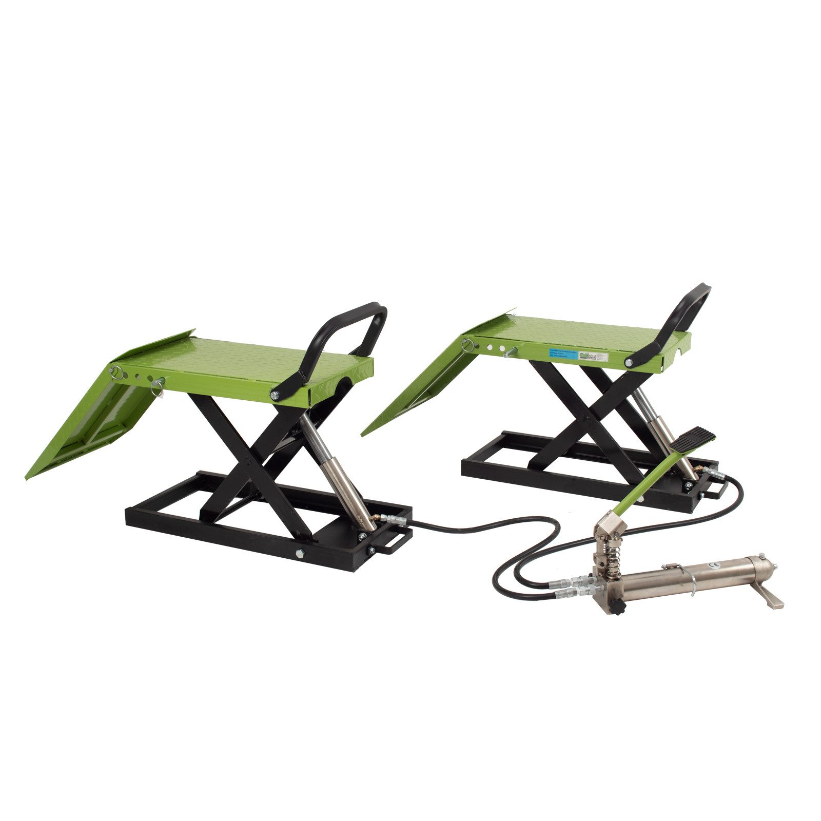 Auffahrrampe hydraulisch 1360 kg Breite je 34 cm Hebebühne doppelt Wagenheber