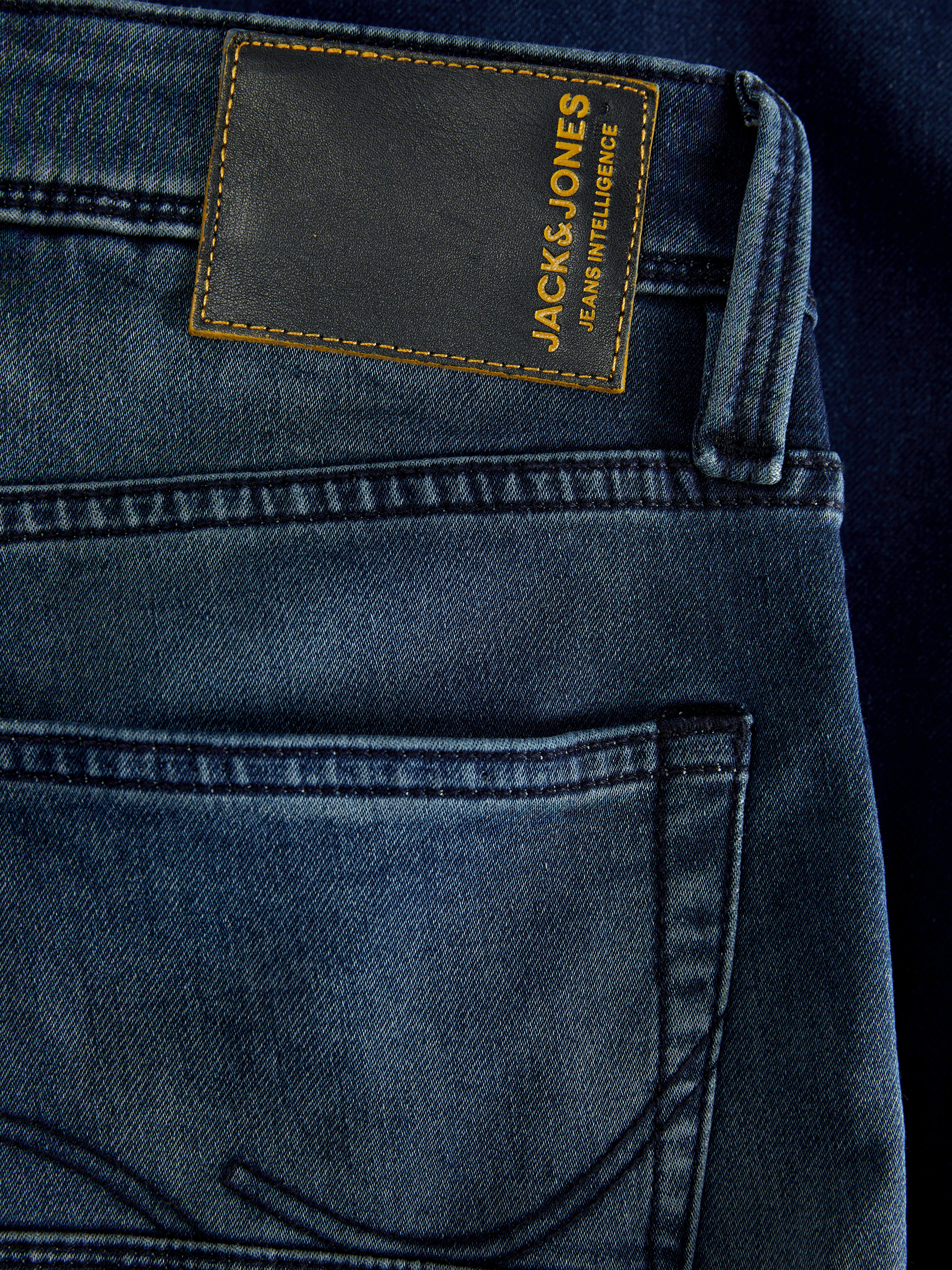 Jack & Jones Tapered-fit-Jeans JJIMIKE mit Stretch, Used-Look und bequemer Passform mit Abriebeffekten
