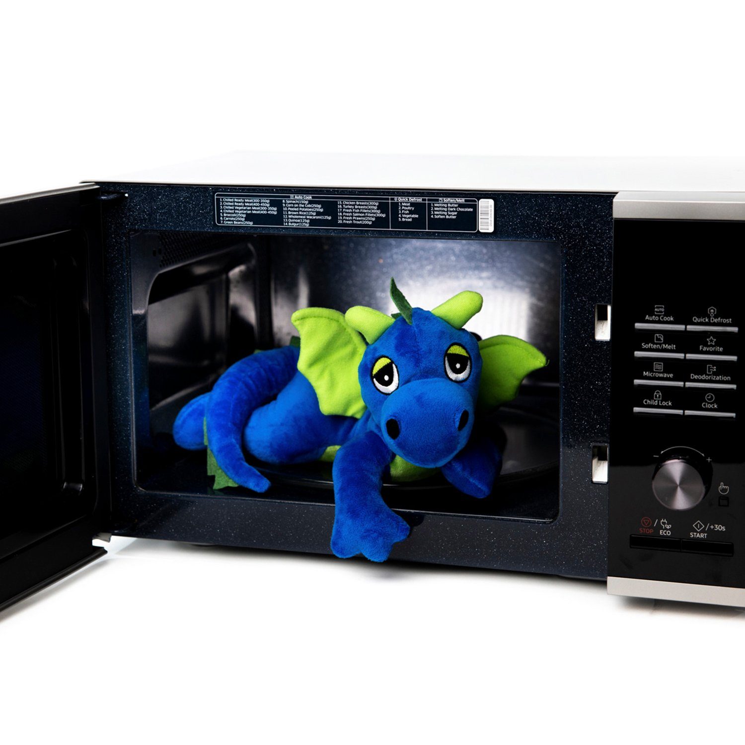 Habibi Plush Wärmekissen Habibi Wärmetier Glücksdrache royalblau Wärmflasche Mikrowelle/Ofen, (Wärmekuscheltier)
