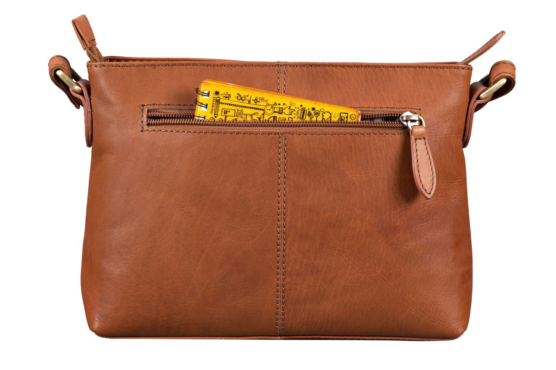 Benthill Umhängetasche Damen Echt Leder Handtasche Schultertasche Tasche Vintag Umhängetasche, Schultergurt / Umhängegurt Reißverschlussfach – Bild 4 von 5