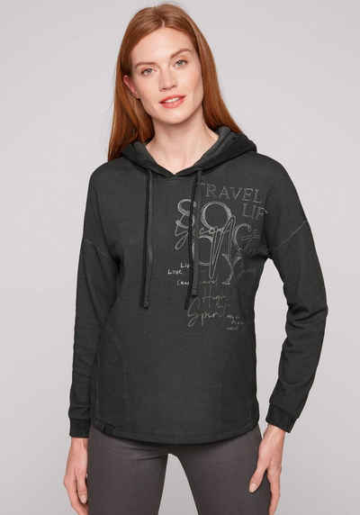 SOCCX Sweatshirt mit Kapuze und Nicki-Details