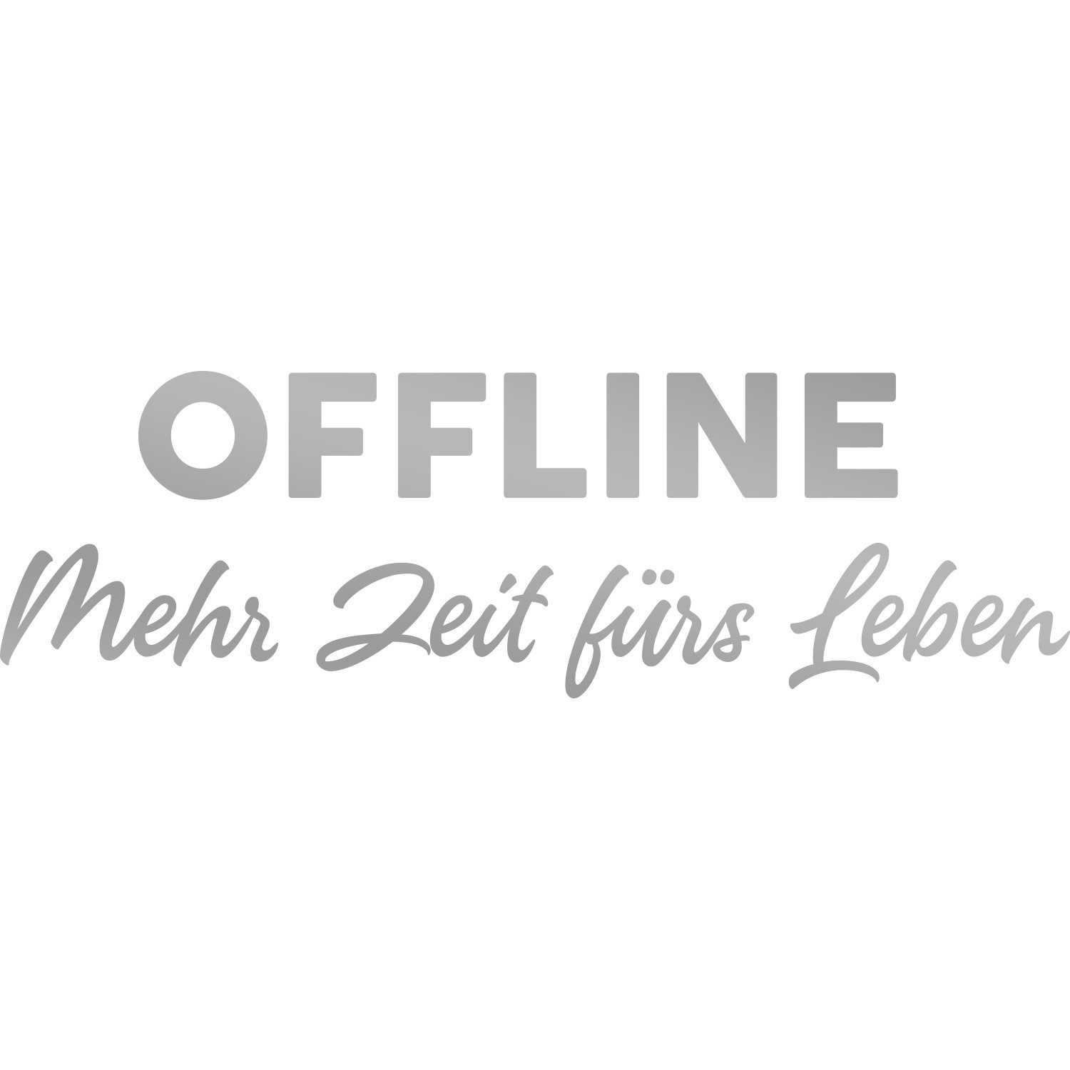 home St), (1 fürs Mehr Leben Wandtattoo selbstklebend, Wandaufkleber, Zeit my rückstandslos Silber abziehbar Offline