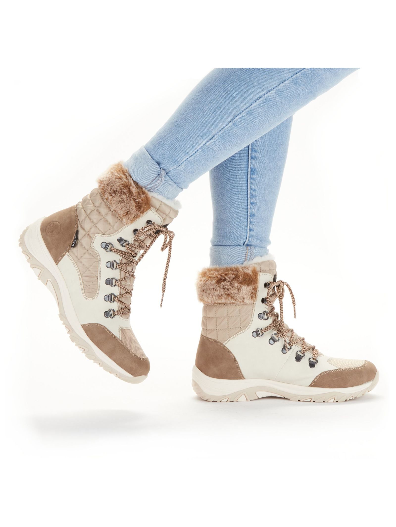 Rieker Rieker Stiefelette Lederimitat/Textil Schnürstiefelette