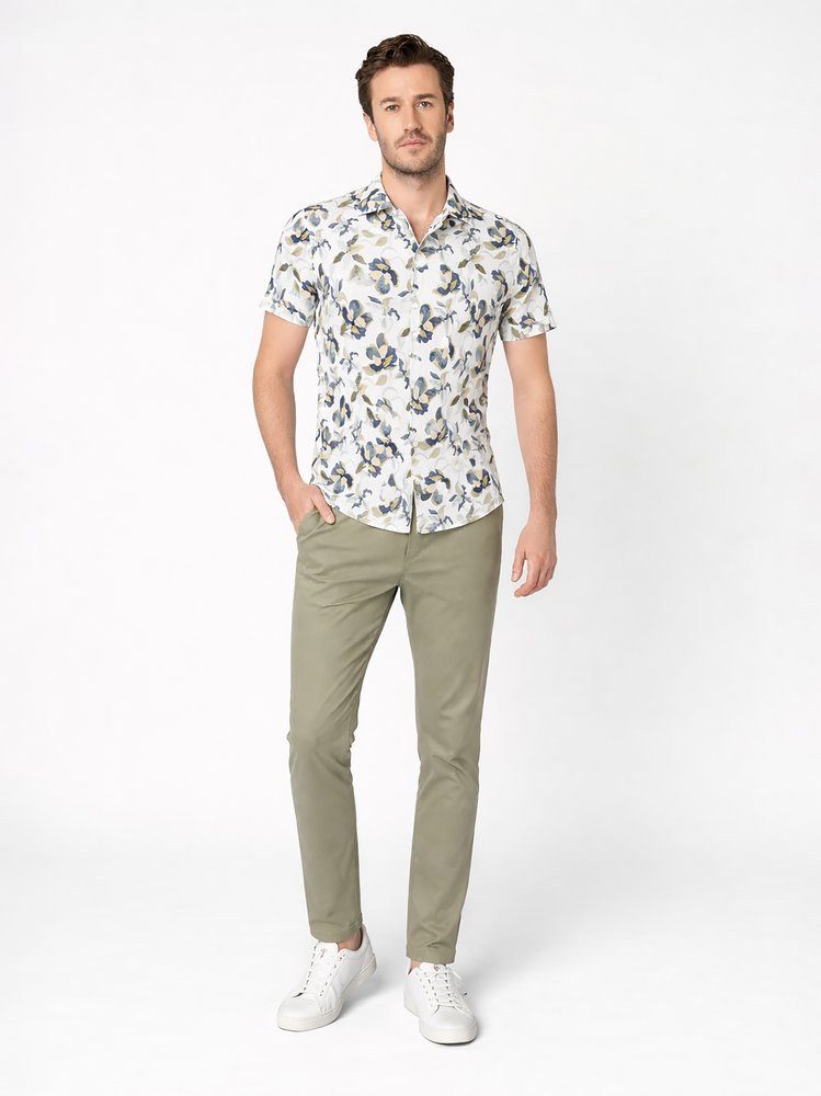 DESOTO Kurzarmhemd Casual Kent 1/2 Jerseyhemd, Kentkragen, slim fit