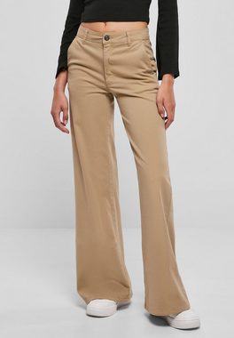 URBAN CLASSICS Chinos Urban Classics Damen Ladies High Waist Wide Leg Chino Pants (1-tlg)