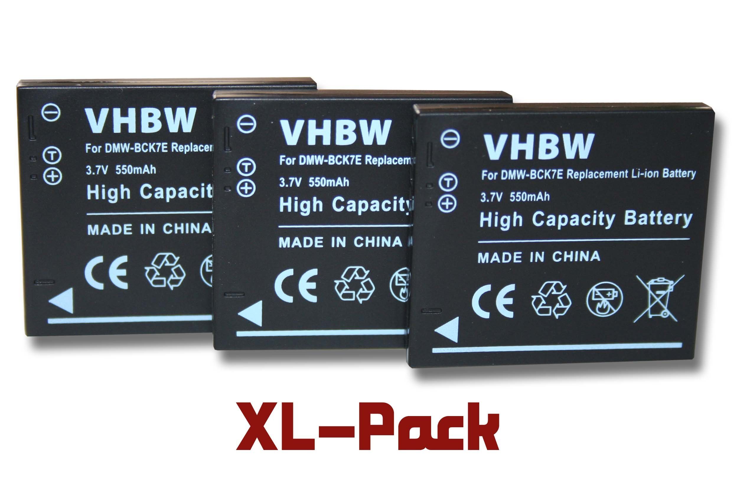 vhbw Kamera-Akku passend für Kompatibel mAh DMC-FP5A DMC-FH8S, DMC-FH6K, Lumix Kamera Panasonic 550 DMC-FP5, mit Kompakt Li-Ion) 3,7V, DMC-FH8V, DMC-FH8K, (550mAh, / Foto