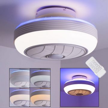 etc-shop Deckenventilator, LED Decken Ventilator Küchen Kühler Lampe backlight Timer Lüfter