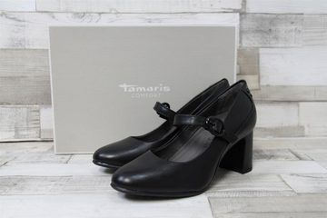 Tamaris Jana Damen Pumps schwarz mit Querriemchen und 7 cm Absatz 36 Pumps