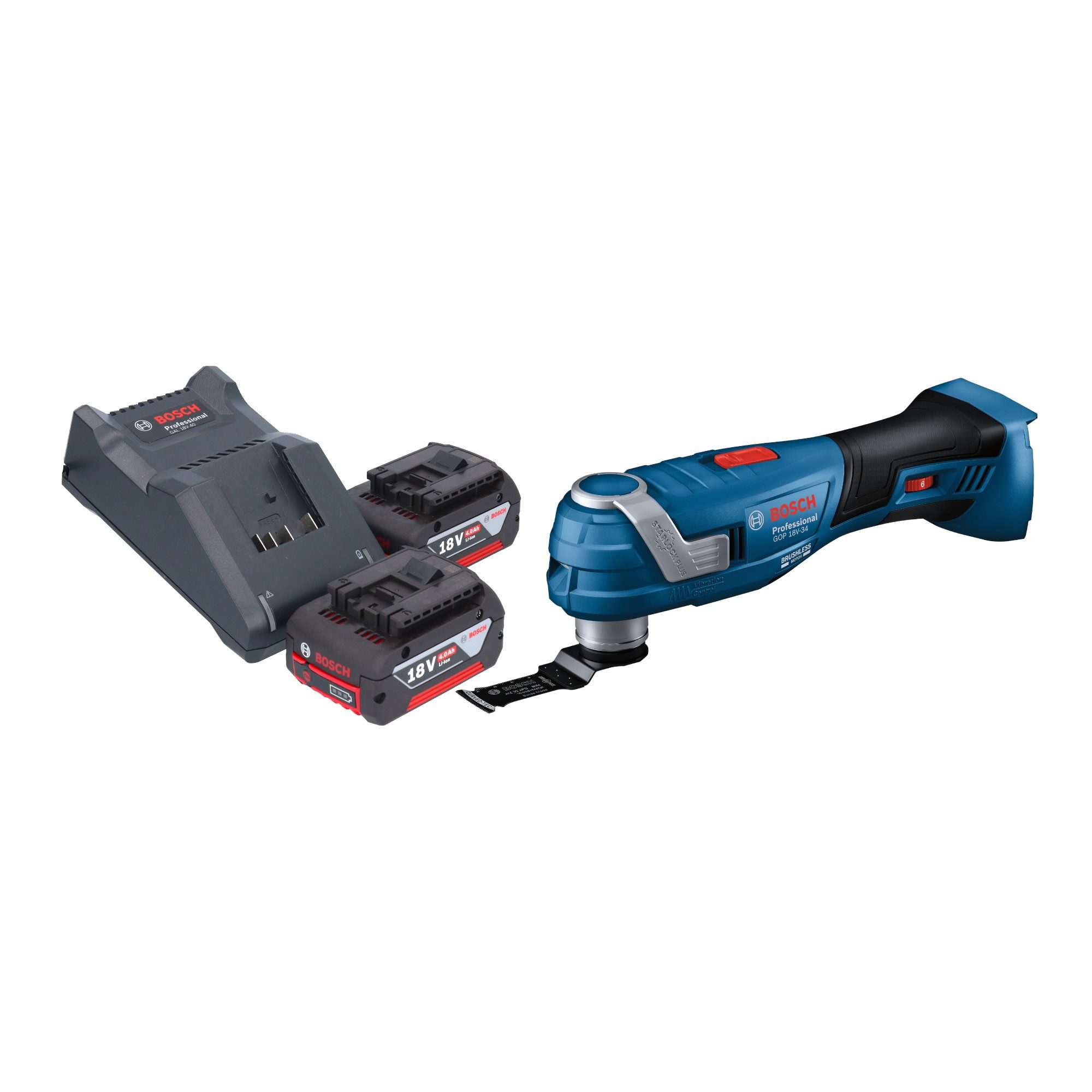 Bosch Professional Akku-Multifunktionswerkzeug GOP 18V-34 Professional Akku Multi Cutter 18 V Starlock Plus