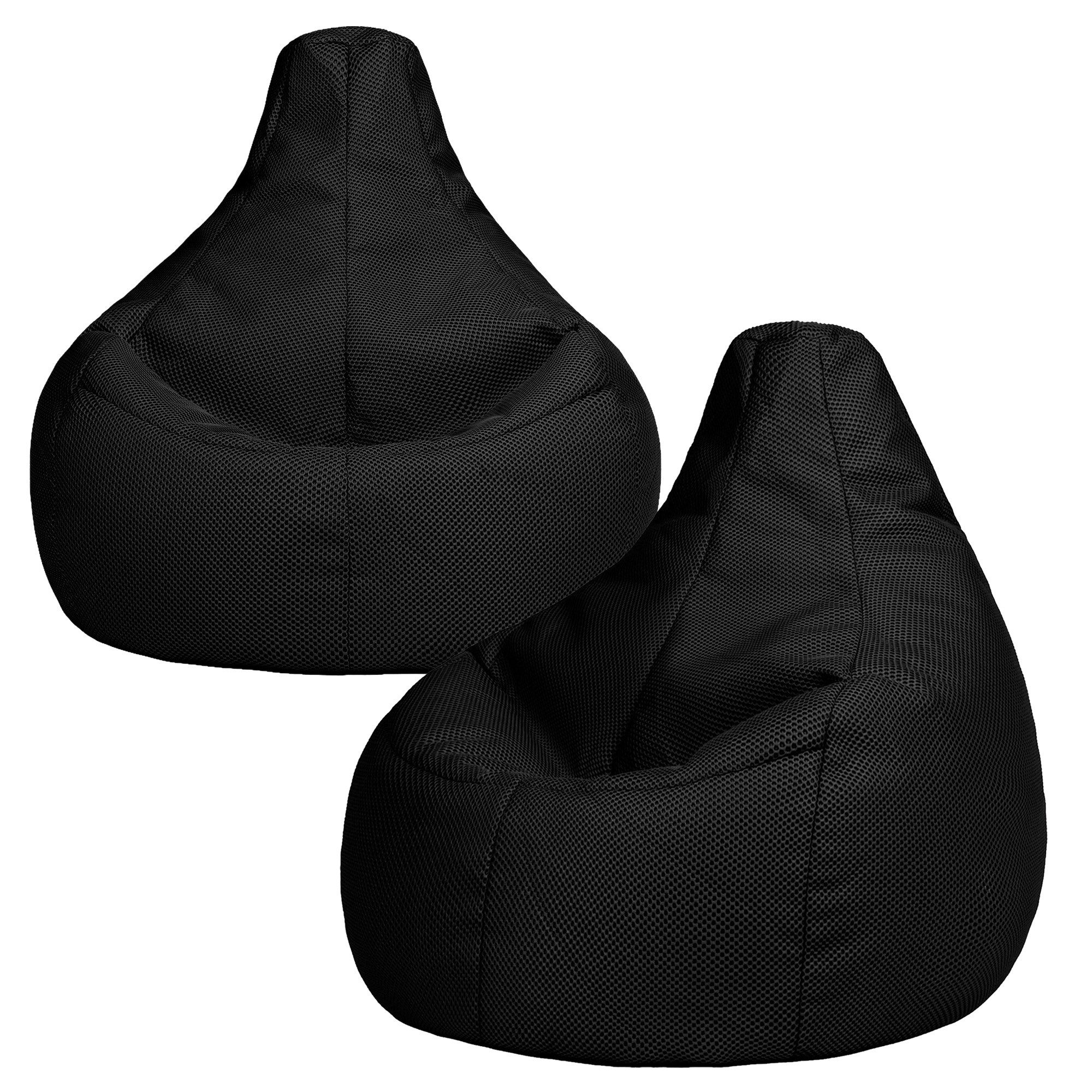 icon Sitzsack Sessel Gaming Stuhl mit Rückenlehne aus Techmesh „Dalton“ 2er Set, Sitzsack XXL, Gaming Sitzsack, Made in Germany, Erwachsene & Kinder