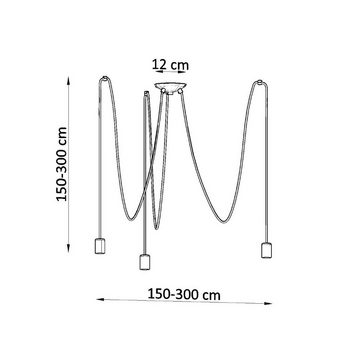 SOLLUX lighting Kronleuchter EDISON, ohne Leuchtmittel, Slush -Einstellung