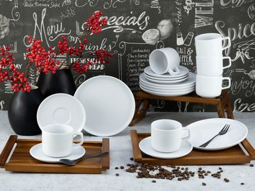 CreaTable Kaffeeservice Chef Collection (18-tlg), 6 Personen, Porzellan, Service, nordisches Design, 18 Teile, für 6 Personen