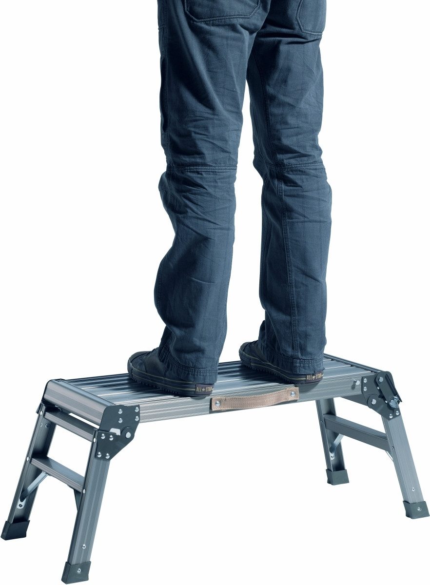 ALCO Vielzweckleiter Arbeitsplattform klappbar mit Tragegriff 76x30x37cm