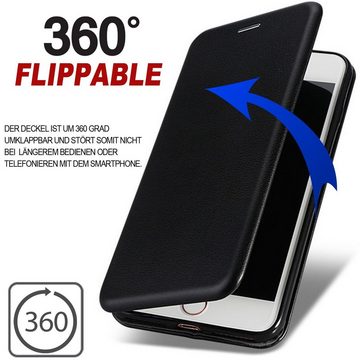 Numerva Handyhülle Handy Tasche Book Case für Apple iPhone 13, Klapphülle Flip Cover Hardcover Schutz Hülle Etui