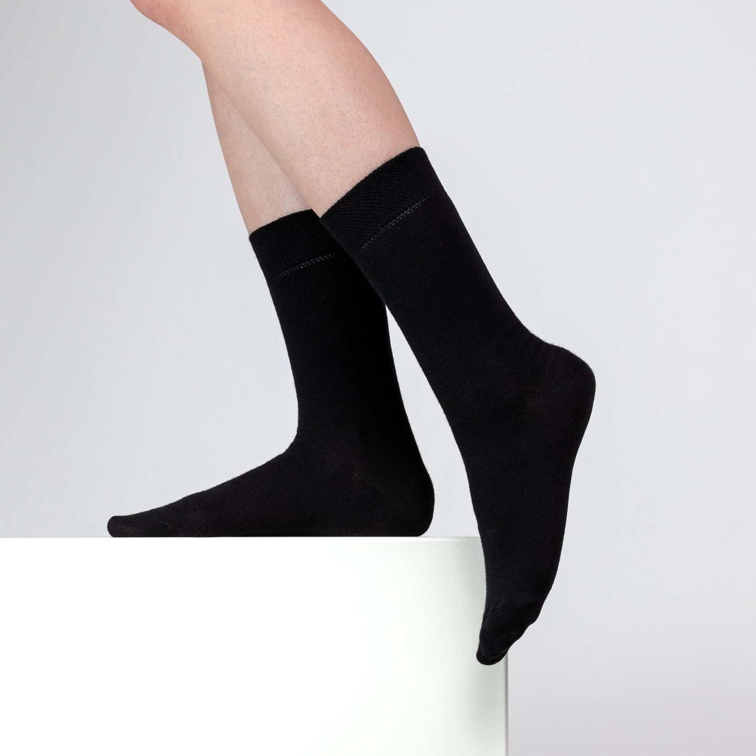 OCCULTO Basicsocken Damen Bambus Socken (10-Paar) 10er Paulina) (Modell: Blk Pack