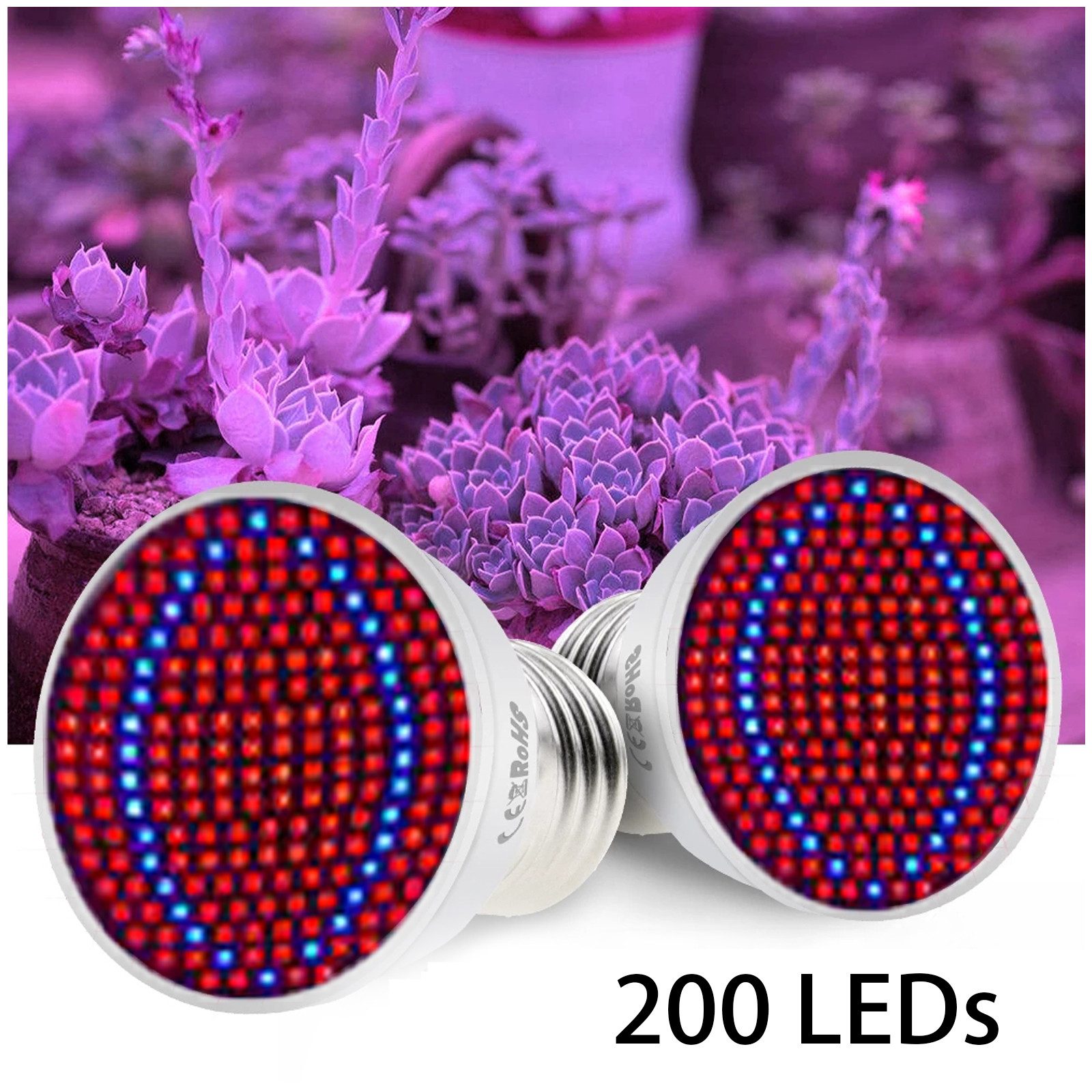 MUPOO Pflanzenlampe LED Pflanzenwachstum-Glühbirne, Grow light, Rot, Blau, günstig online kaufen