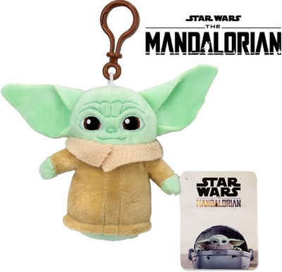 Star Wars Kuscheltier Babyyoda Kuscheltier Star Wars The Mandalorian Baby Yoda Bag Clip 12cm (1-St), Super weicher Plüsch Stofftier Kuscheltier für Kinder zum spielen