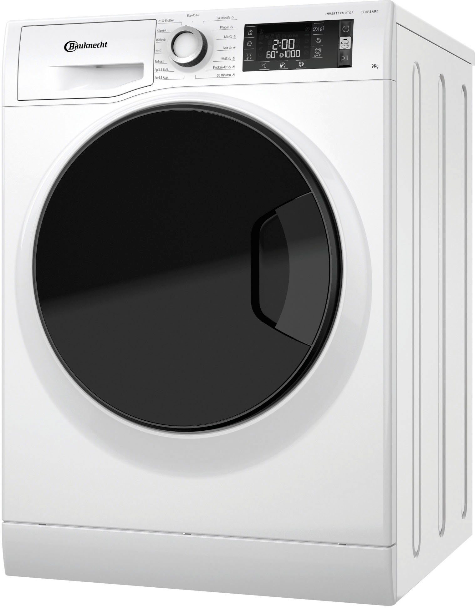 BAUKNECHT Waschmaschine WM Sense 9A, 9 kg, 1400 U/min | Frontlader