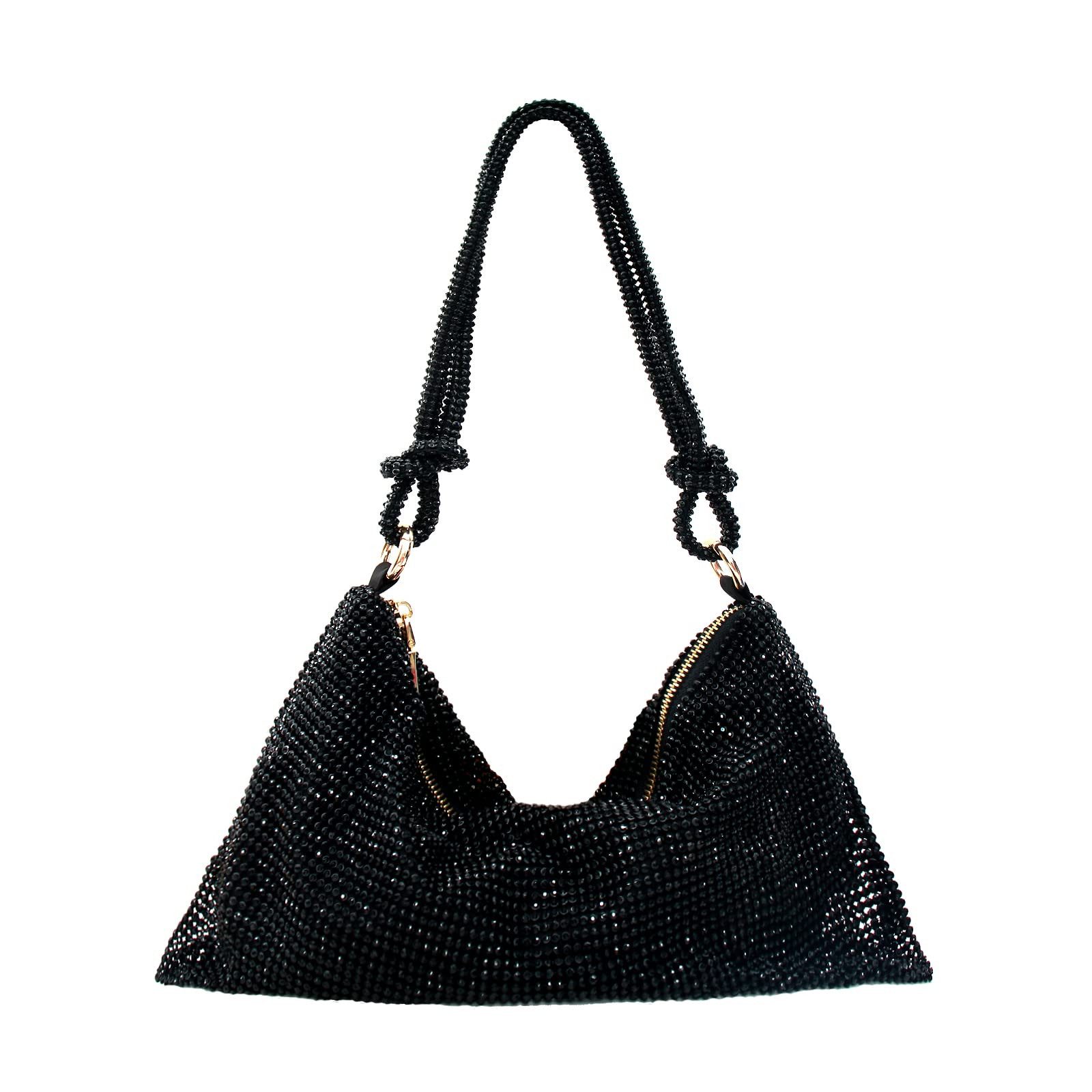 Zaewry Abendtasche Glitzernde Strass-Abendtasche, Clutch für Damen, elegante, kleine Handtasche für besondere Anlässe