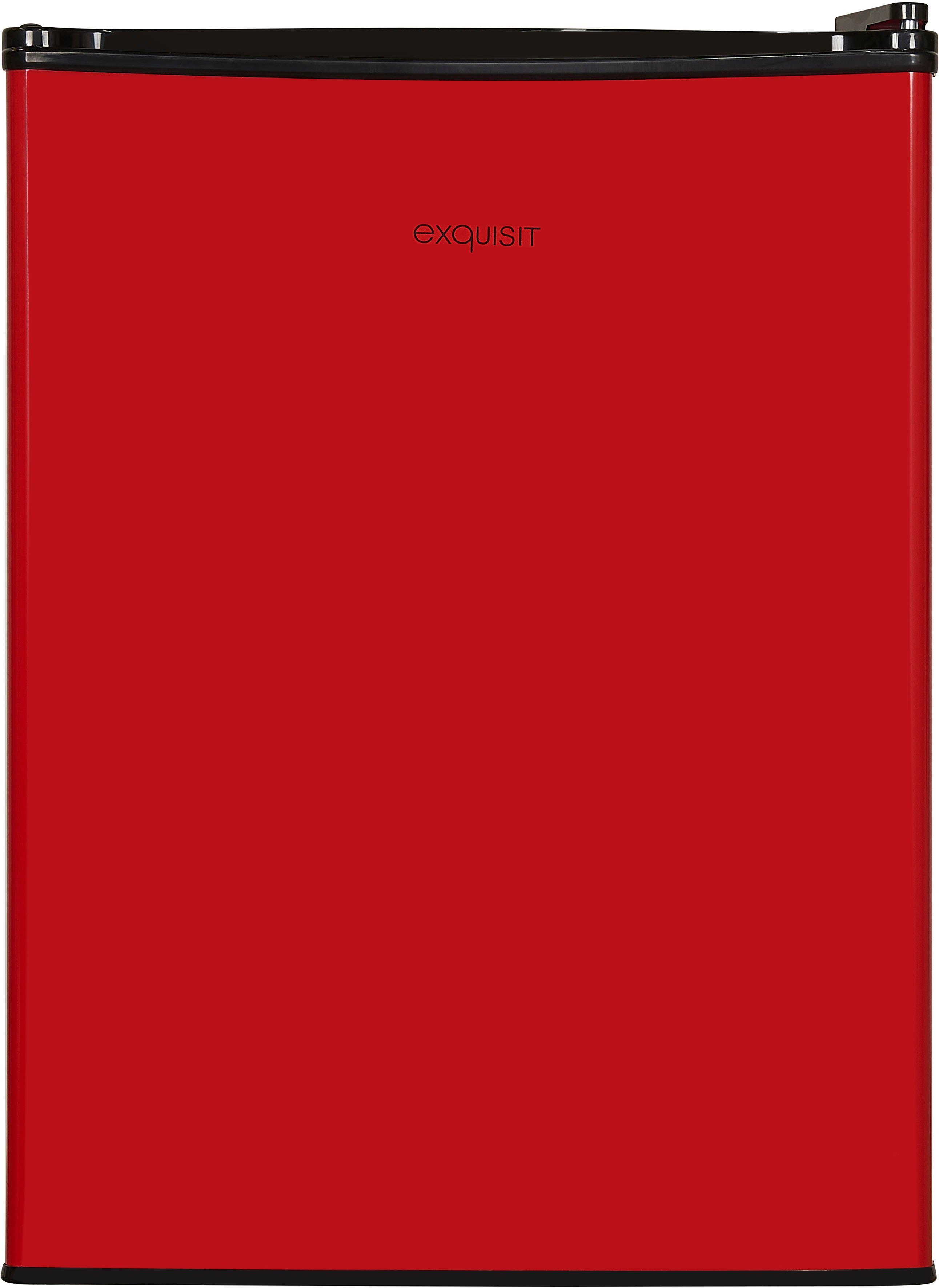 exquisit Kühlschrank KB60-V-090E rot, breit 62 cm 45 cm hoch