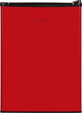 exquisit Kühlschrank KB60-V-090E rot, 62 cm hoch, 45 cm breit, 52 L Volumen
