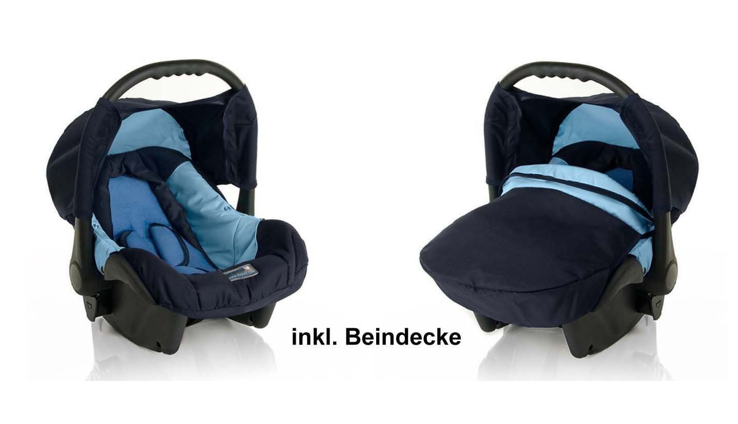 in Kinderwagen-Set Navy-Hellblau - in Kombi-Kinderwagen inkl. 18 Farben Teile Flash 3 15 - Autositz 1 babies-on-wheels