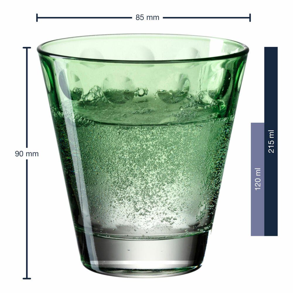 LEONARDO Glas Optic hellgrün 215 ml, Glas