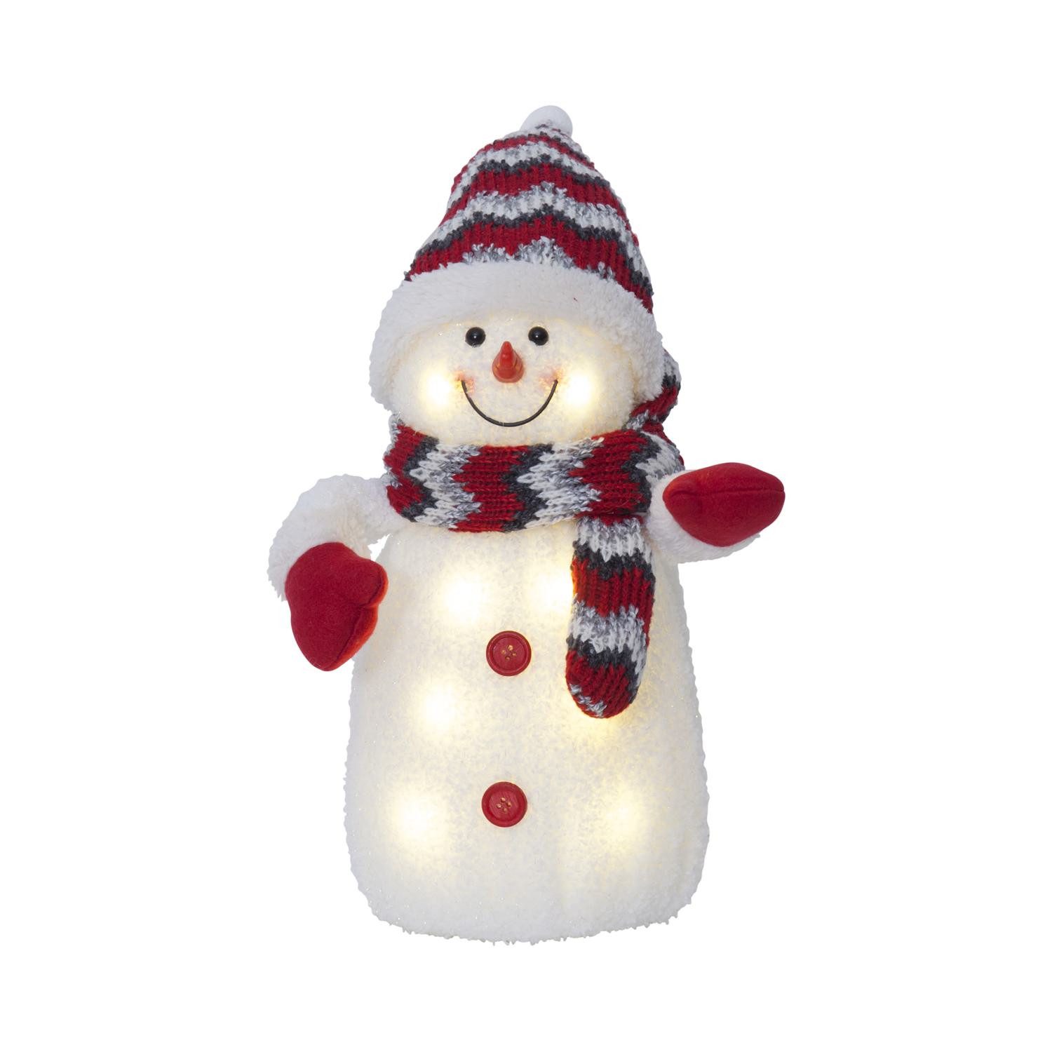 STAR TRADING LED Dekolicht Joylight, Leuchtende Weihnachtsdeko,Joylight', LED Schneemann, 8 LEDs, rot, H 3