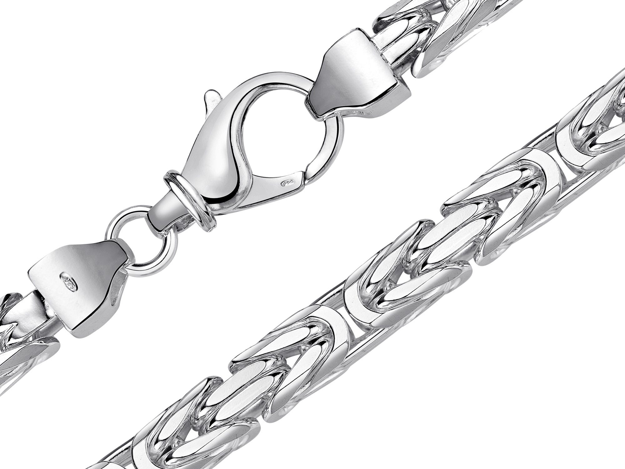 Herren Schmuck Silberkettenstore Königskette 8mm Königskette für Männer 925 Silber 50-90cm