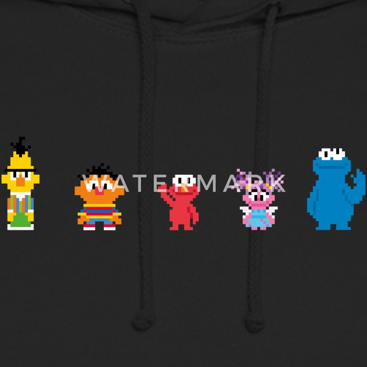 Spreadshirt Hoodie Sesamstraße Pixel Charaktere Unisex Hoodie (1-tlg)