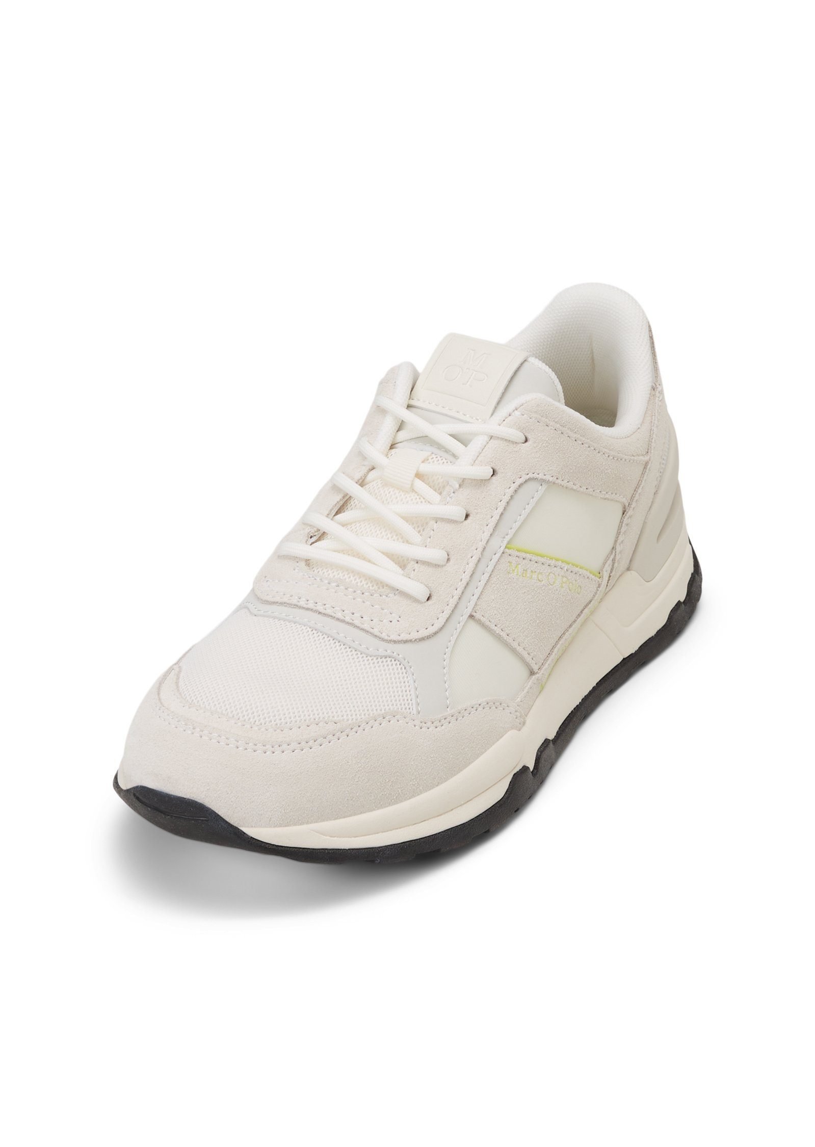 aus beige Material-Mix hochwertigem Sneaker Marc O'Polo