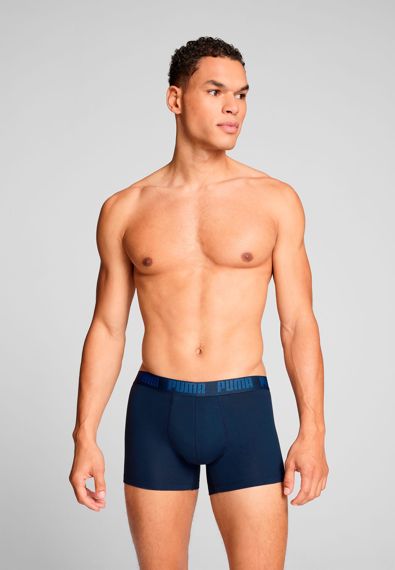 PUMA Boxershorts PUMA MEN EVERYDAY BASIC BOXERS 2P (Packung, 2er Pack) mit Puma Webbund