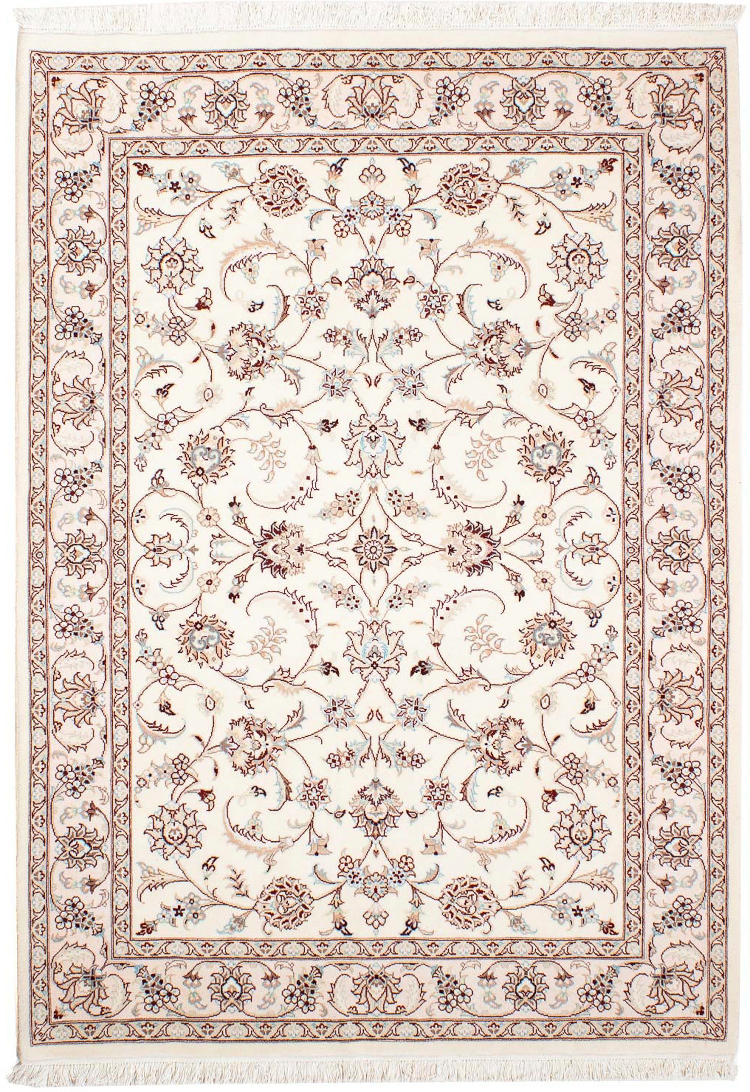 Orientteppich Perser - Nain Zertifikat x cm rechteckig, Höhe: 196 - - - mm, Royal Handgeknüpft, 137 morgenland, Einzelstück mit Wohnzimmer, beige, 10