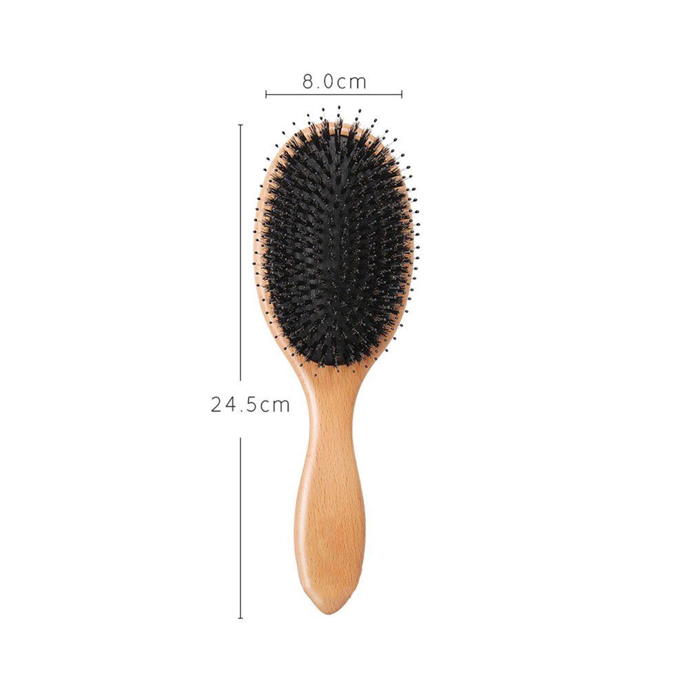 CTGtree Haarbürste Haarbürste Nylonstiften, 1-tlg. Haarbürste Wildschweinborsten mit