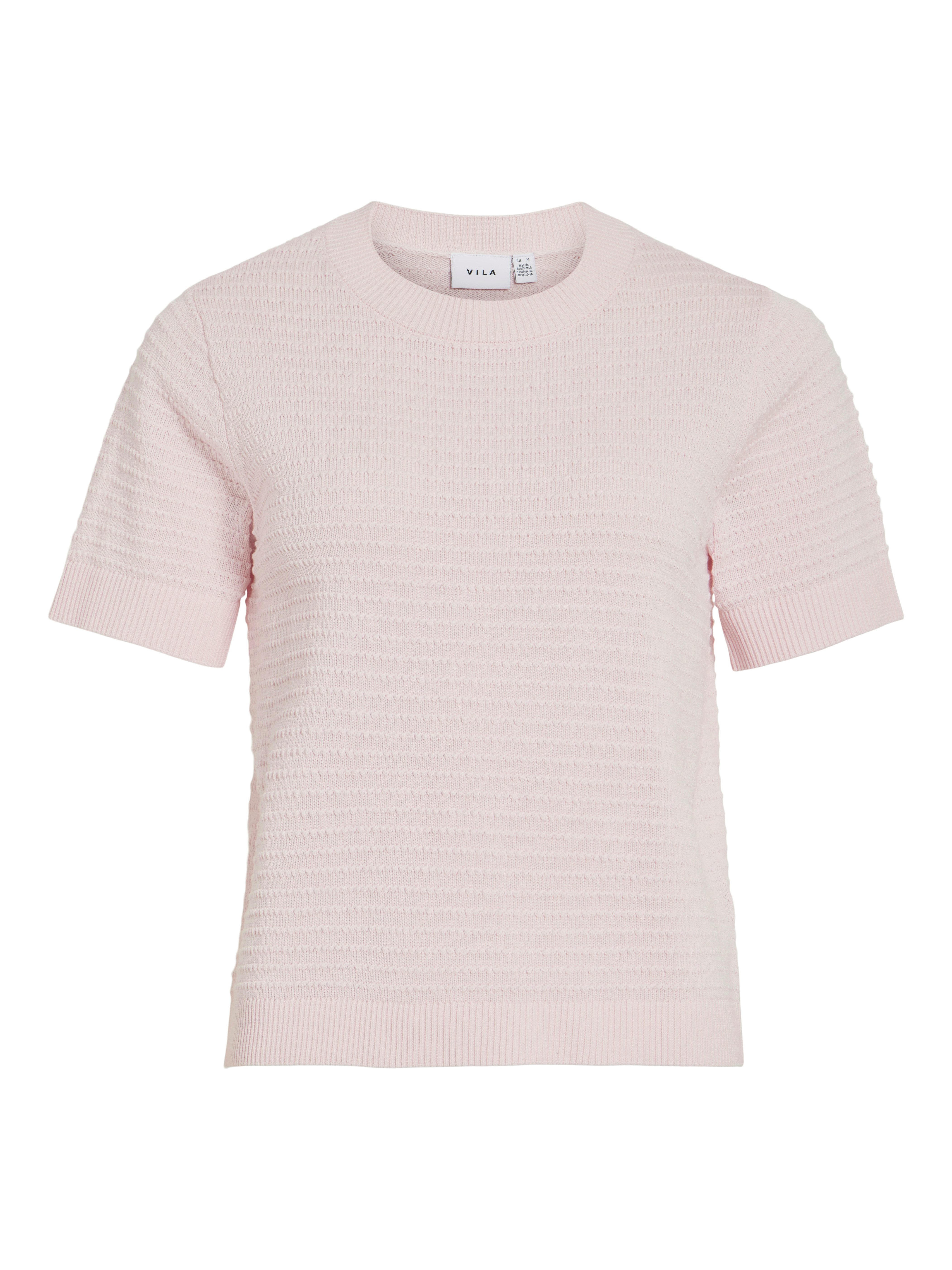 Kurzarmpullover VILOLLO O-NECK S/S DETAIL KNIT TOP- NOOS